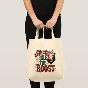 Tote Bag Les poulets gouvernent la ferme rustique la plus p