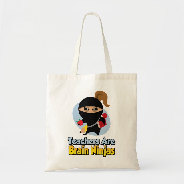 Tote Bag Les professeurs sont cerveau Ninjas (Devant)