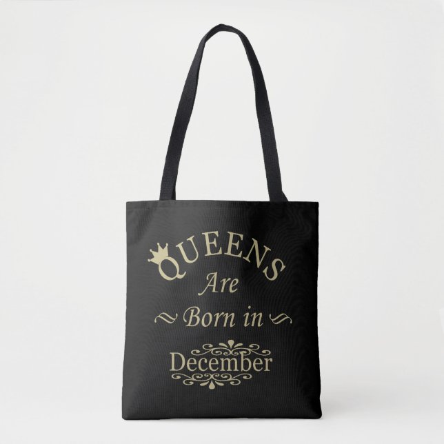 Tote Bag Les reines naissent en décembre (Devant)