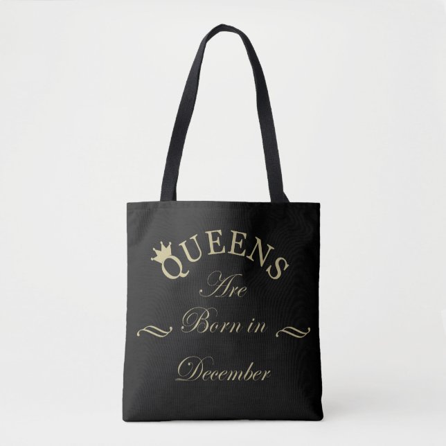 Tote Bag Les reines naissent en décembre (Devant)
