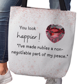 Tote Bag Les rubis font partie de ma paix, l'amoureux du ru
