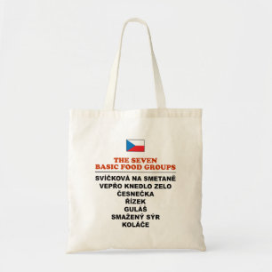 Tote Bag Les sept groupes alimentaires de base Funny tchèqu
