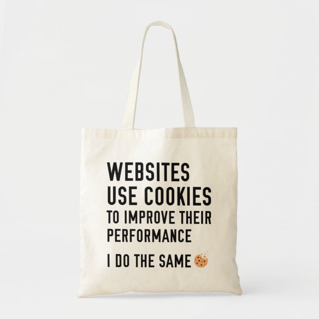 Tote Bag Les sites Web utilisent des cookies (Devant)