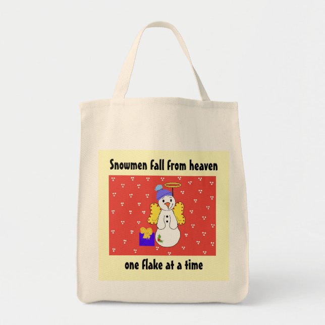 Tote Bag Les Snowmen Tombent Du Ciel (Devant)