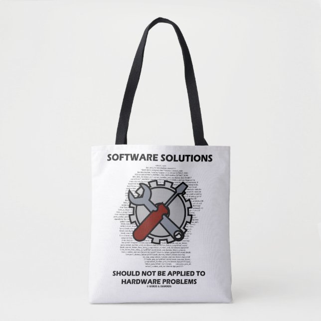 Tote Bag Les solutions logicielles ne doivent pas être appl (Devant)