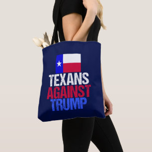 Tote Bag Les Texans contre Trump Blue