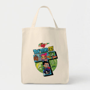 Tote Bag Les titans de l'adolescence vont ! collage de tour