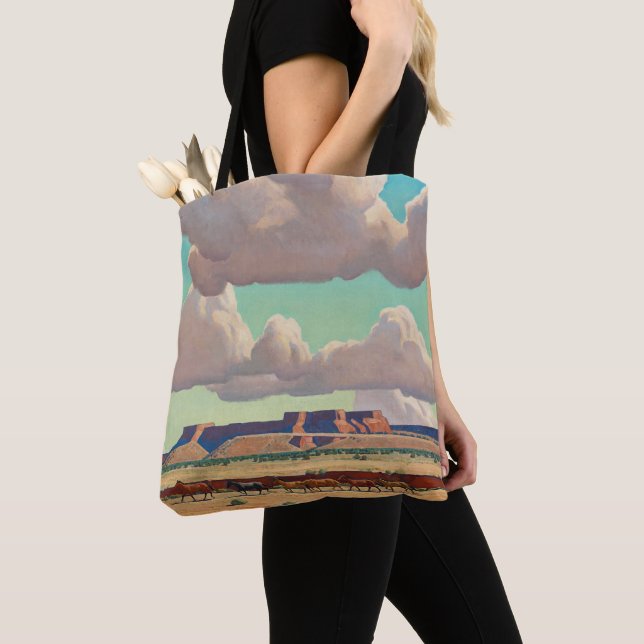 Tote Bag Les vastes terres de Navajo par Maynard Dixon (De près)