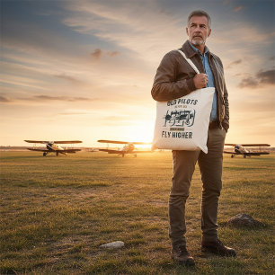 Tote Bag Les vieux pilotes ne meurent jamais Citation de vo