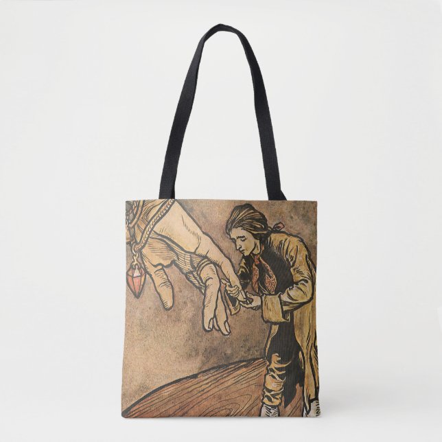 Tote Bag Les voyages de vintage Gulliver par Arthur Rackham (Devant)