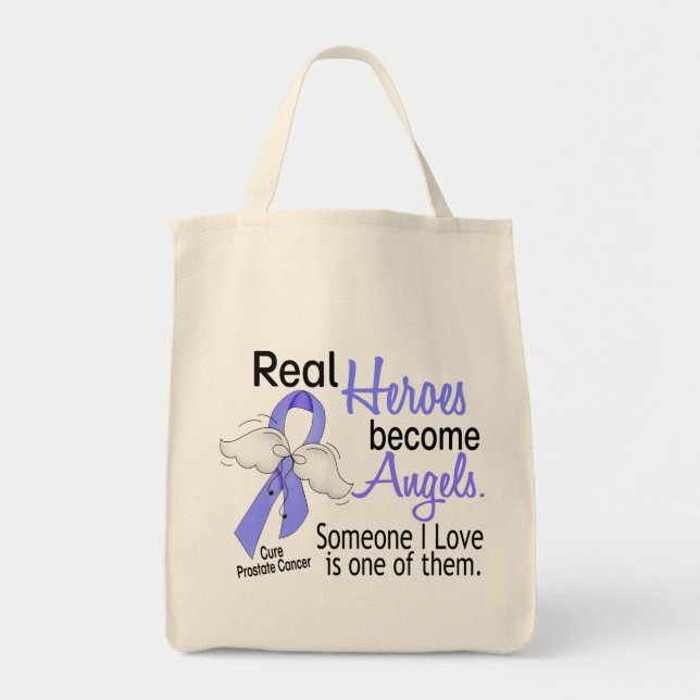 Tote Bag Les vrais héros deviennent cancer de la prostate (Devant)