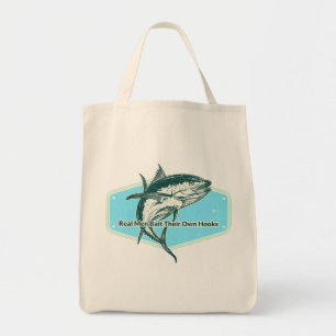 Tote Bag Les vrais hommes appâtent leurs propres hameçons