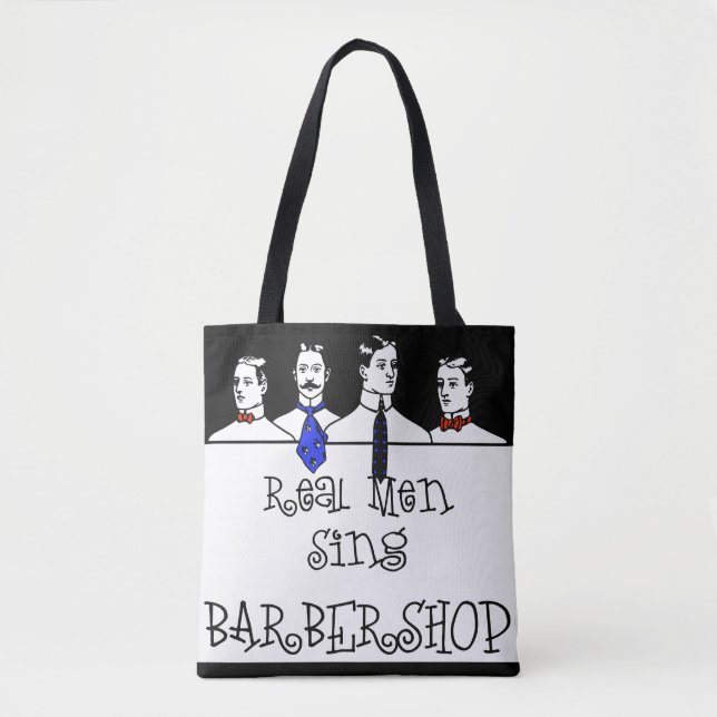 Tote Bag Les vrais hommes chantent le raseur-coiffeur (Devant)