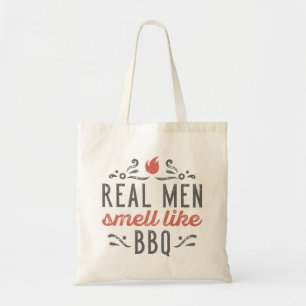 Tote Bag Les vrais hommes sentent comme le barbecue
