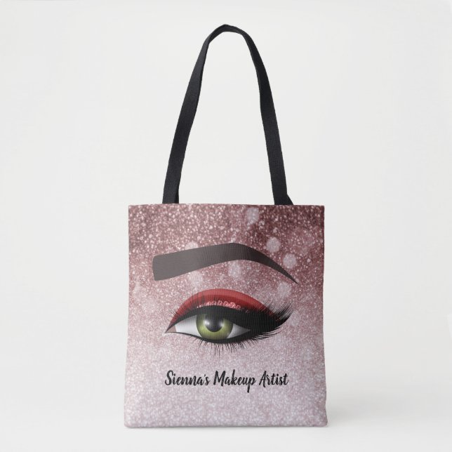Tote Bag Les yeux rouges clignotent | maquillage (Devant)