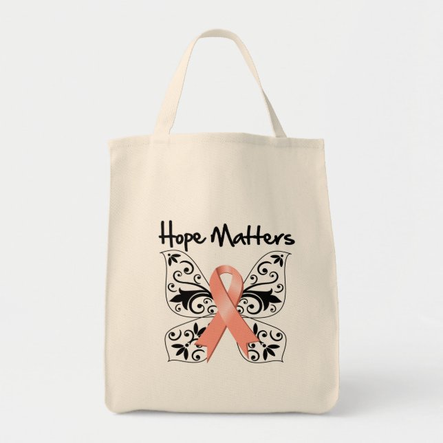 Tote Bag L'espoir du cancer utérin compte (Devant)