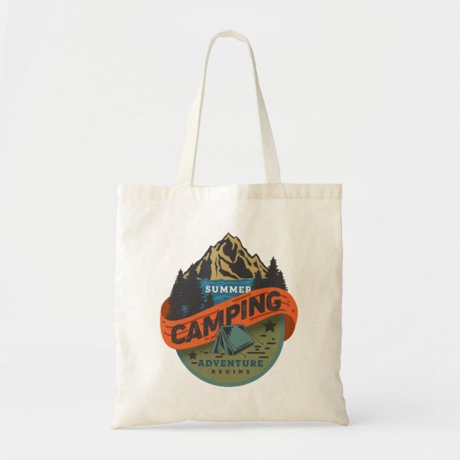 Tote Bag L'été Camping Aventure commence (Devant)