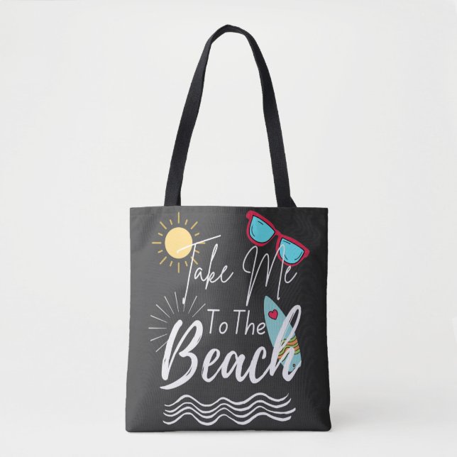 Tote Bag L'Été Emmenez-Moi À La Plage (Devant)