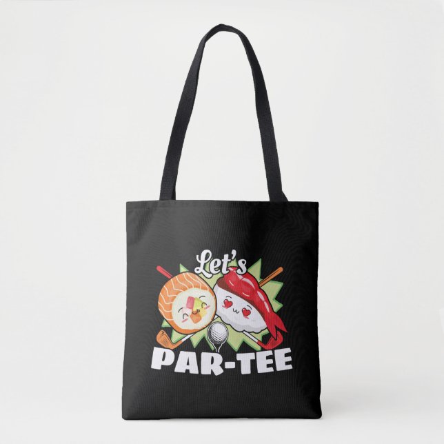 Tote Bag Lets Par Tee Golf Pun - Golf Party (Devant)