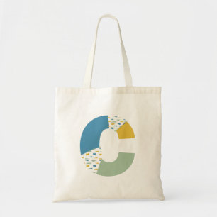 Tote Bag Lettre Abstraite moderne C Monogramme initial
