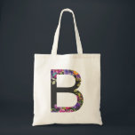 Tote Bag LETTRE BOtanique Fleurs violettes B MONogramme<br><div class="desc">LETTRE BOtanique Fleurs violettes B Sac fourre-tout Monogramme | Sac fourre-tout monogramme moderne et élégant avec aquarelle illustration de fleurs avec un arrière - plan au charbon de bois. Ce sac fourre-tout botanique sera un cadeau personnalisé parfait. D'autres lettres et couleurs sont disponibles.</div>
