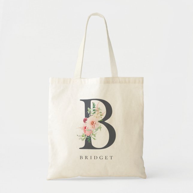 Tote Bag LETTRE BOtanique FLEUVE FLEUVE Sauvage B MONogramm (Devant)