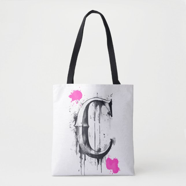 Tote Bag Lettre C - Typographie (Devant)