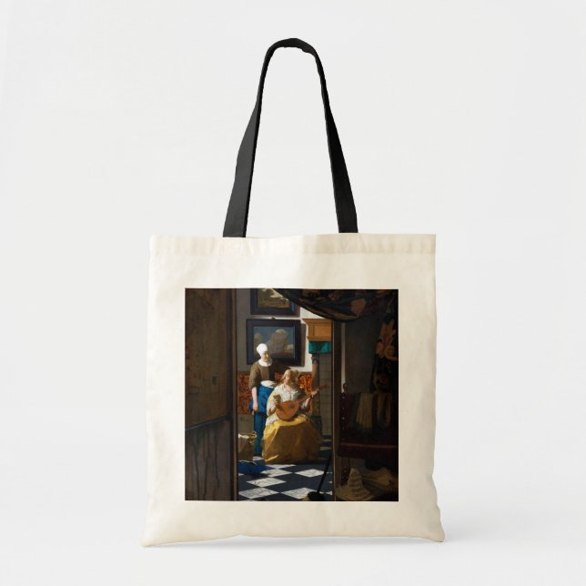 Tote Bag Lettre d'amour, Johannes Vermeer (Devant)