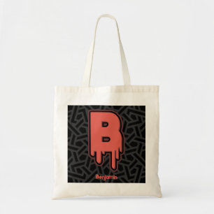Tote Bag Lettre de fusion B - Nom personnalisé Cadeau d'ann