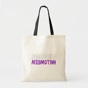 Tote Bag Lettre d'Halloween violet joyeux style Art