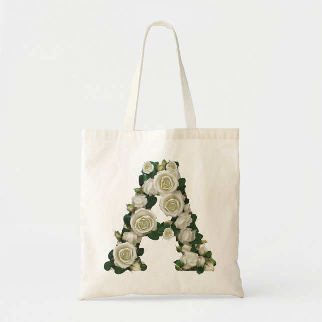 TOTE BAG LETTRE FOURRE-TOUT ROSE A (Devant)