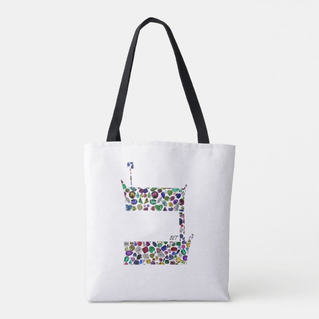 TOTE BAG LETTRE HÉBRAÏQUE PARI (Dos)