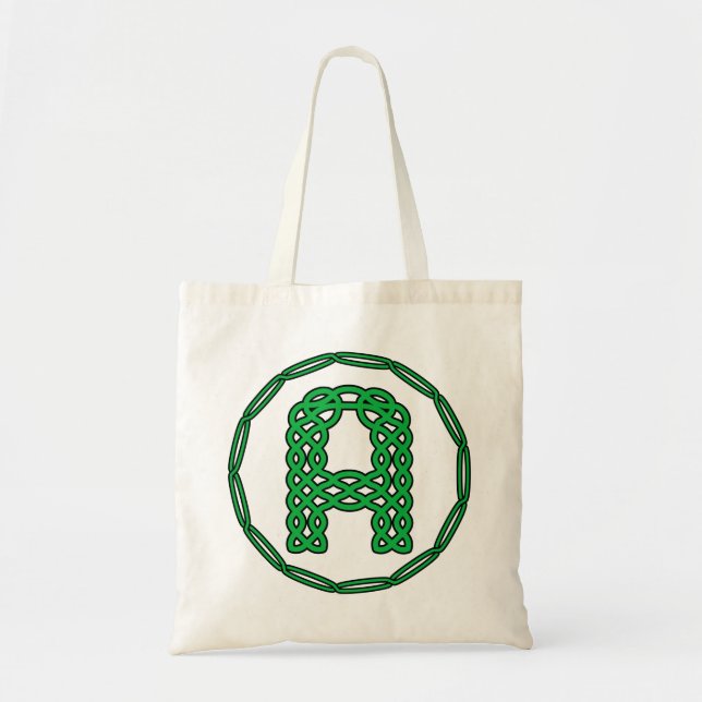 Tote Bag Lettre Initiale A Monogramme En Style Celtique (Devant)