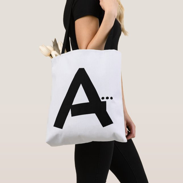 Tote Bag Lettre initiale A Monogramme Fourre-tout (De près)