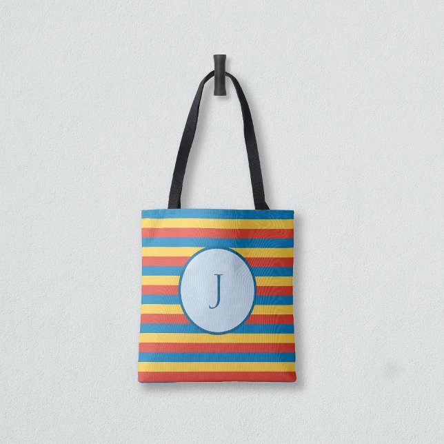 Tote Bag Lettre initiale Couleur primaire triée (Créateur téléchargé)