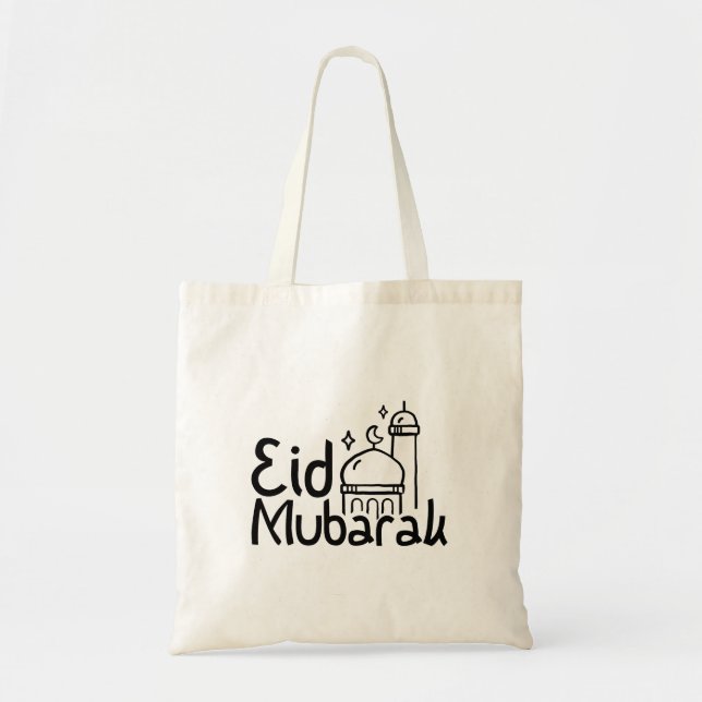 Tote Bag Lettre manuscrite « Eid Moubarak » (Devant)