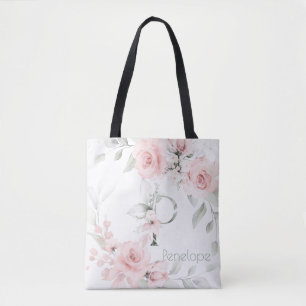 Tote Bag LETTRE MONOGRAPHIQUE Pink Rose Push BRIdesmaid P