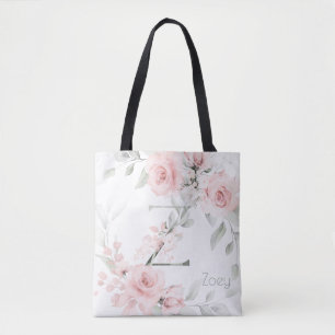 Tote Bag Lettre monographique Z rose rose rose pâle