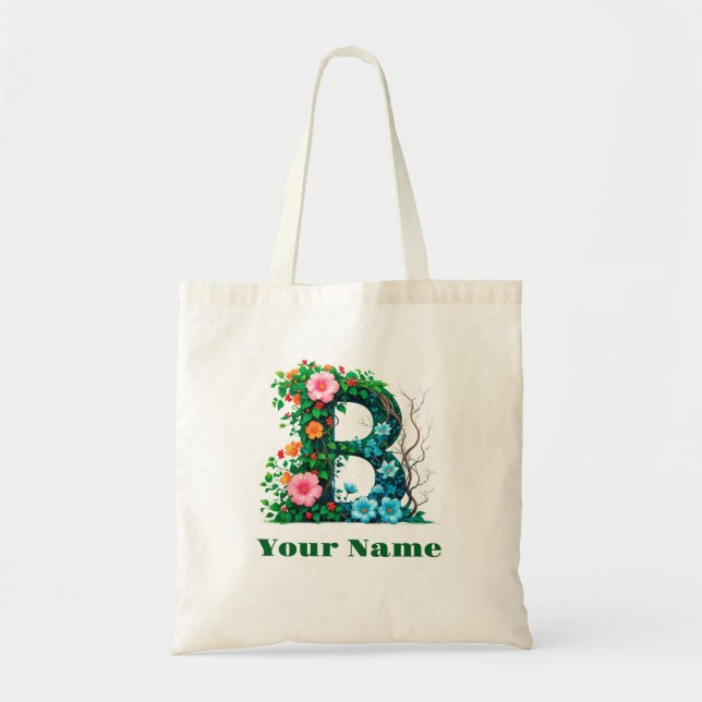 Tote Bag Lettre personnalisée B (Devant)