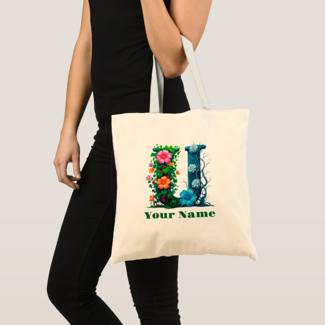 Tote Bag Lettre personnalisée U (Devant (produit))