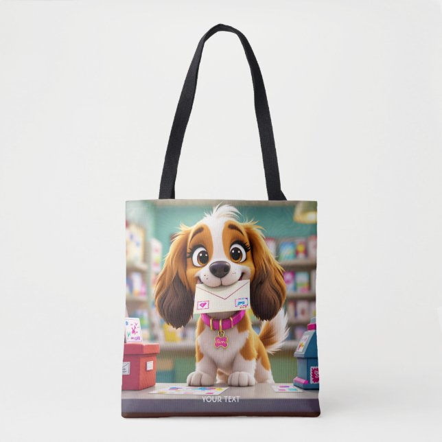 Tote Bag LETTRE POINTE CHIEN Imaginaire (Devant)