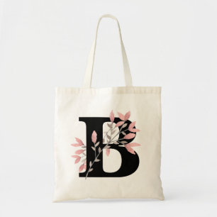 Tote Bag Lettre simple monogramme avec vaporisateurs florau