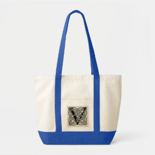 Tote Bag Lettre V Monogramme Impression de nœud celtique vi