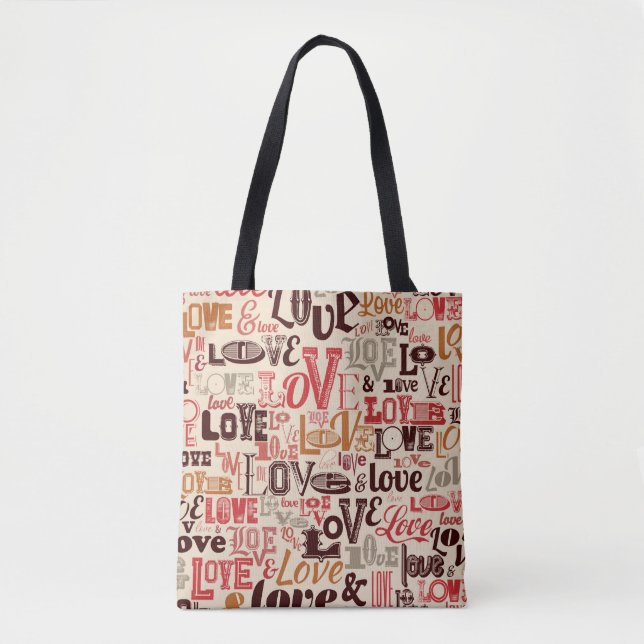 Tote Bag Lettres colorées - Conception de texte (Devant)
