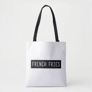 Tote Bag Lettres de vieille machine Fries