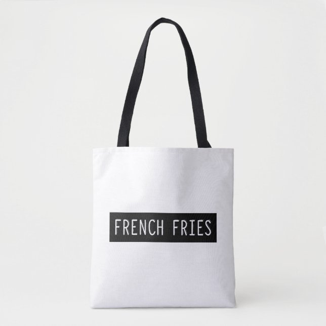 Tote Bag Lettres de vieille machine Fries (Devant)