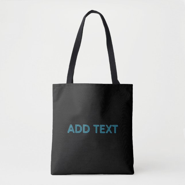 Tote Bag Lettres éditées modifiables avec ombre portée (Devant)