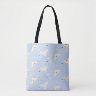Tote Bag Lettres et Livres de la Chouette Hedwige Motif