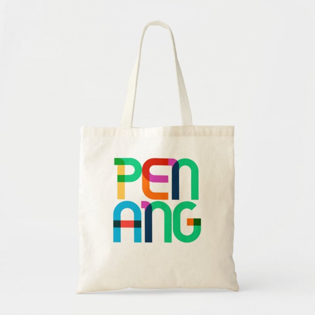 Tote Bag Lettres Pop Art de Penang Island Malaisie (Devant)