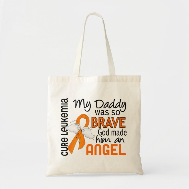 Tote Bag Leucémie de papa de l'ange 2 (Devant)